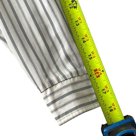 Victoria Jones Petite Striped Button-Down Shirt - Picture 9 of 9